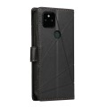 For Google Pixel 5a 5G PU Genuine Leather Texture Embossed Line Phone Case(Black)