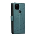 For Google Pixel 5a 5G PU Genuine Leather Texture Embossed Line Phone Case(Green)