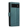 For Google Pixel 6 PU Genuine Leather Texture Embossed Line Phone Case(Green)