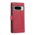 For Google Pixel 8 Pro PU Genuine Leather Texture Embossed Line Phone Case(Red)