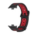 For Xiaomi Mi Band 8 Pro Mijobs Square Hole Breathable Silicone Watch Band(Black Red)