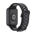 For Xiaomi Mi Band 8 Pro Mijobs Square Hole Breathable Silicone Watch Band(Black Grey)