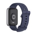 For Xiaomi Mi Band 8 Pro Mijobs Honeycomb Texture Silicone Watch Band(Midnight Blue Silver)