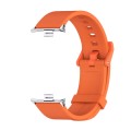 For Xiaomi Mi Band 8 Pro Mijobs Silicone Breathable Watch Band(Orange Silver)