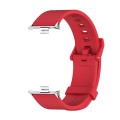 For Xiaomi Mi Band 8 Pro Mijobs Silicone Breathable Watch Band(Red+Silver)