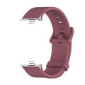 For Xiaomi Mi Band 8 Pro Mijobs Silicone Breathable Watch Band(Wine Red+Silver)