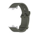For Xiaomi Mi Band 8 Pro Mijobs Silicone Breathable Watch Band(Khaki Green+Silver)
