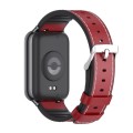 For Xiaomi Mi Band 8 Pro Mijobs TPU Leather Watch Band(Red Black)