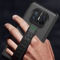 For Huawei Mate X5 GKK Wristband Integrated HD Film Magnetic Hinge Phone Case(Black)
