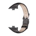 For Xiaomi Mi Band 8 Pro Mijobs Genuine Leather Slim Watch Band(Black)