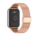 For Xiaomi Mi Band 8 Pro Mijobs Milan Buckle Stainless Steel Watch Band(Rose Gold)