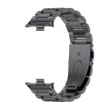 For Xiaomi Mi Band 8 Pro Mijobs Three-Bead Stainless Steel Watch Band(Black)