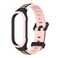 For Xiaomi Mi Band 8 MIJOBS Unibody Two Color Silicone Watch Band(Black Pink)