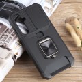 For Samsung Galaxy S23 FE 5G Camera Shield Card Slot PC+TPU Phone Case(Black)
