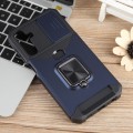 For Samsung Galaxy A15 Camera Shield Card Slot PC+TPU Phone Case(Blue)