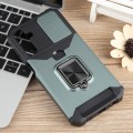 For Samsung Galaxy A15 Camera Shield Card Slot PC+TPU Phone Case(Dark Green)