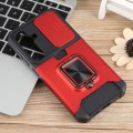For Samsung Galaxy S24 5G Camera Shield Card Slot PC+TPU Phone Case(Red)