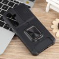 For Samsung Galaxy S24 5G Camera Shield Card Slot PC+TPU Phone Case(Black)