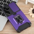 For Samsung Galaxy S24 5G Camera Shield Card Slot PC+TPU Phone Case(Purple)