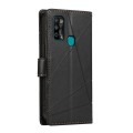 For Infinix Hot 9 Play PU Genuine Leather Texture Embossed Line Phone Case(Black)