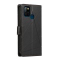 For Infinix Hot 10 Lite PU Genuine Leather Texture Embossed Line Phone Case(Black)