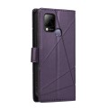 For Infinix Hot 10s PU Genuine Leather Texture Embossed Line Phone Case(Purple)