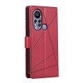 For Infinix Hot 11s PU Genuine Leather Texture Embossed Line Phone Case(Red)
