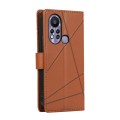 For Infinix Hot 11s PU Genuine Leather Texture Embossed Line Phone Case(Brown)