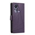 For Infinix Hot 11s PU Genuine Leather Texture Embossed Line Phone Case(Purple)