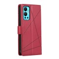 For Infinix Hot 12 PU Genuine Leather Texture Embossed Line Phone Case(Red)
