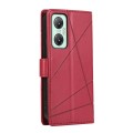 For Infinix Hot 20 5G PU Genuine Leather Texture Embossed Line Phone Case(Red)
