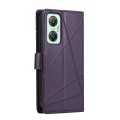 For Infinix Hot 20 5G PU Genuine Leather Texture Embossed Line Phone Case(Purple)