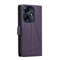For Infinix Hot 30 PU Genuine Leather Texture Embossed Line Phone Case(Purple)