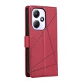 For Infinix Hot 30 Play PU Genuine Leather Texture Embossed Line Phone Case(Red)