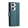 For Infinix Hot 30 Play PU Genuine Leather Texture Embossed Line Phone Case(Green)