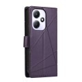 For Infinix Hot 30 Play PU Genuine Leather Texture Embossed Line Phone Case(Purple)