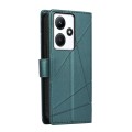 For Infinix Hot 30i PU Genuine Leather Texture Embossed Line Phone Case(Green)