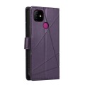 For Itel P36 PU Genuine Leather Texture Embossed Line Phone Case(Purple)