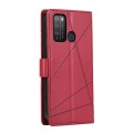For Itel S16 PU Genuine Leather Texture Embossed Line Phone Case(Red)