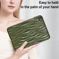 For iPad mini 5 / 4 / 3 / 2 / 1 Jelly Color Water Ripple TPU Tablet Case(Dark Green)
