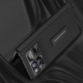 For Xiaomi Mix Fold 3 GKK Magnetic Hinge Flip Leather Phone Case with Holder(Carbon Fiber)
