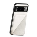 For Google Pixel 6 Denior Crocodile Texture Holder Electroplating Phone Case(White)