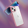 For iPhone 14 Plus Ice Color Clear Acrylic Hybrid TPU Phone Case(Transparent Pink)