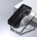 For iPhone 12 Ice Color Clear Acrylic Hybrid TPU Phone Case(Transparent Black)