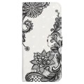 For Huawei P20 Pro Oil Embossed 3D Drawing Leather Phone Case(Lace Flower)