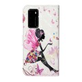 For Huawei P40 Oil Embossed 3D Drawing Leather Phone Case(Flower Fairy)