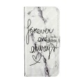For Huawei P40 lite Oil Embossed 3D Drawing Leather Phone Case(Words Marble)