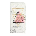 For Huawei P40 Pro Oil Embossed 3D Drawing Leather Phone Case(Triangular Marble)