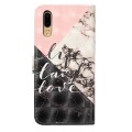 For Huawei P20 Oil Embossed 3D Drawing Leather Phone Case(Stitching Marble)