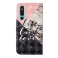 For Huawei P30 Oil Embossed 3D Drawing Leather Phone Case(Stitching Marble)